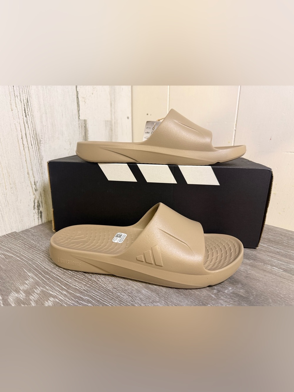 Adidas Lightshift Slide Sandal Tan Brown Men 11 Women 12 New Box